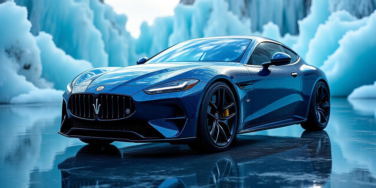 氷河のような輝きを放つラグジュアリーカー